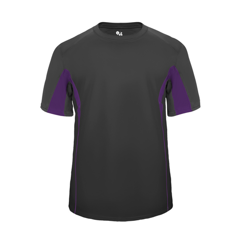 Badger Sport Drive Tee (414700-023804), Color 'Graphite/Purple'